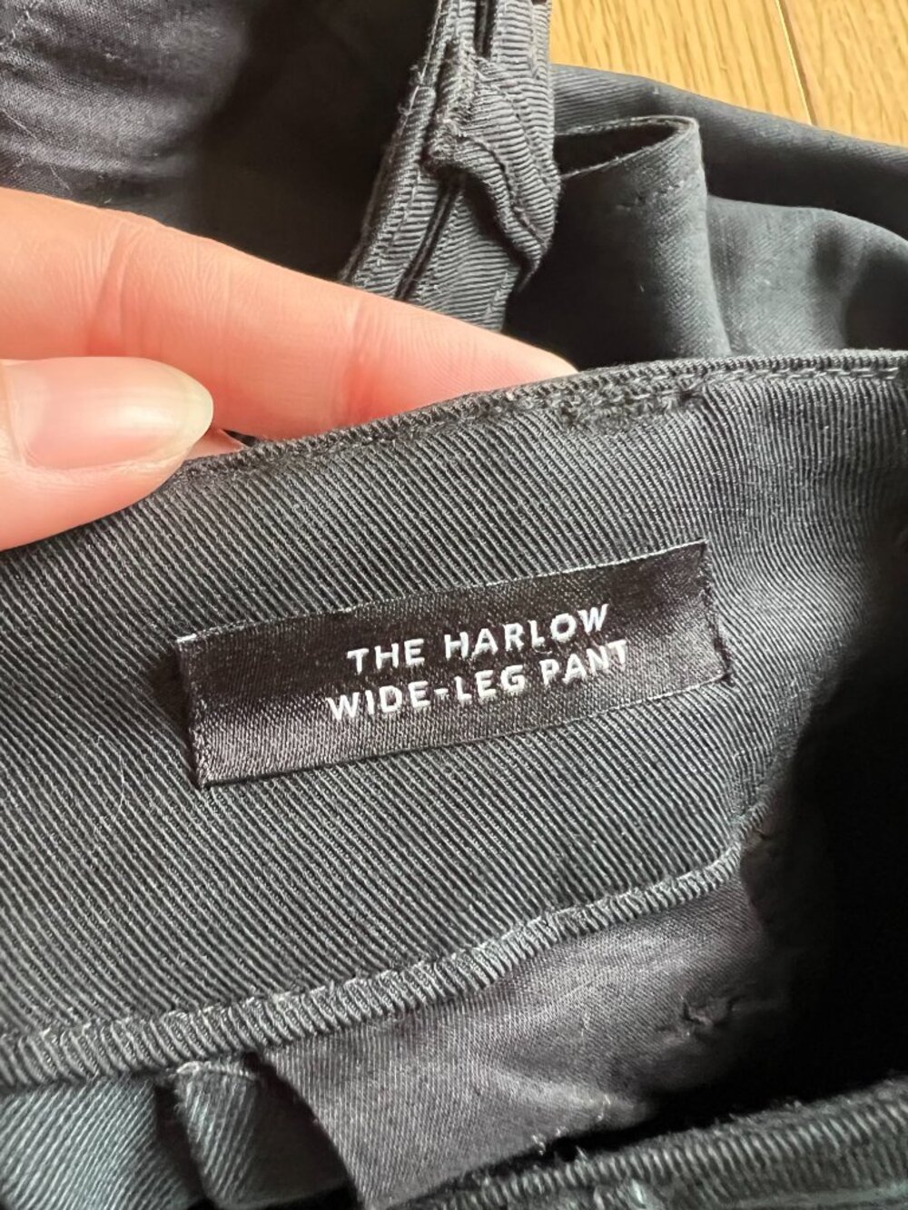 Madewell The Harlow Wide Leg Trouser Pants Drapey Twill High Rise Black Size 12 - Picture 12 of 13